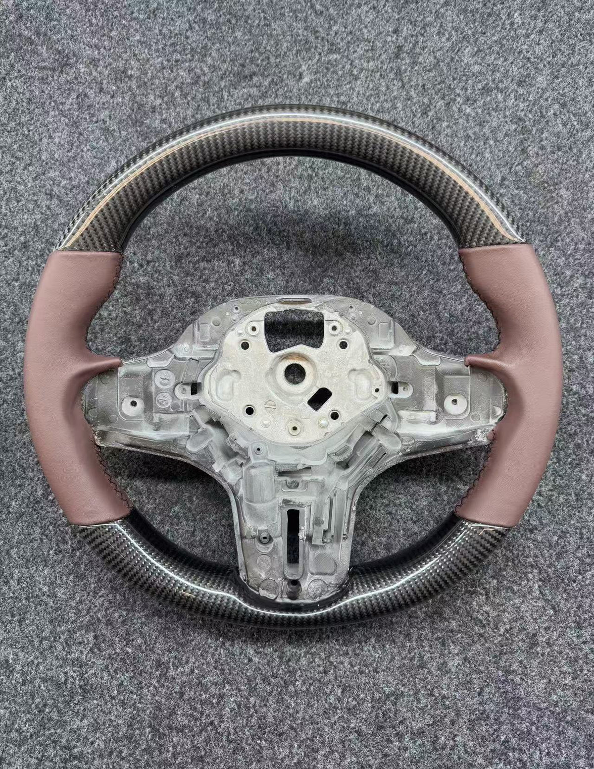 Aro de Volante Carbono y Cuero Marrón Mocha BMW G-Series