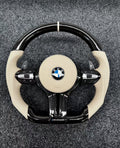 Volante Madera Piano Black y Cuero Beige BMW M F-Series